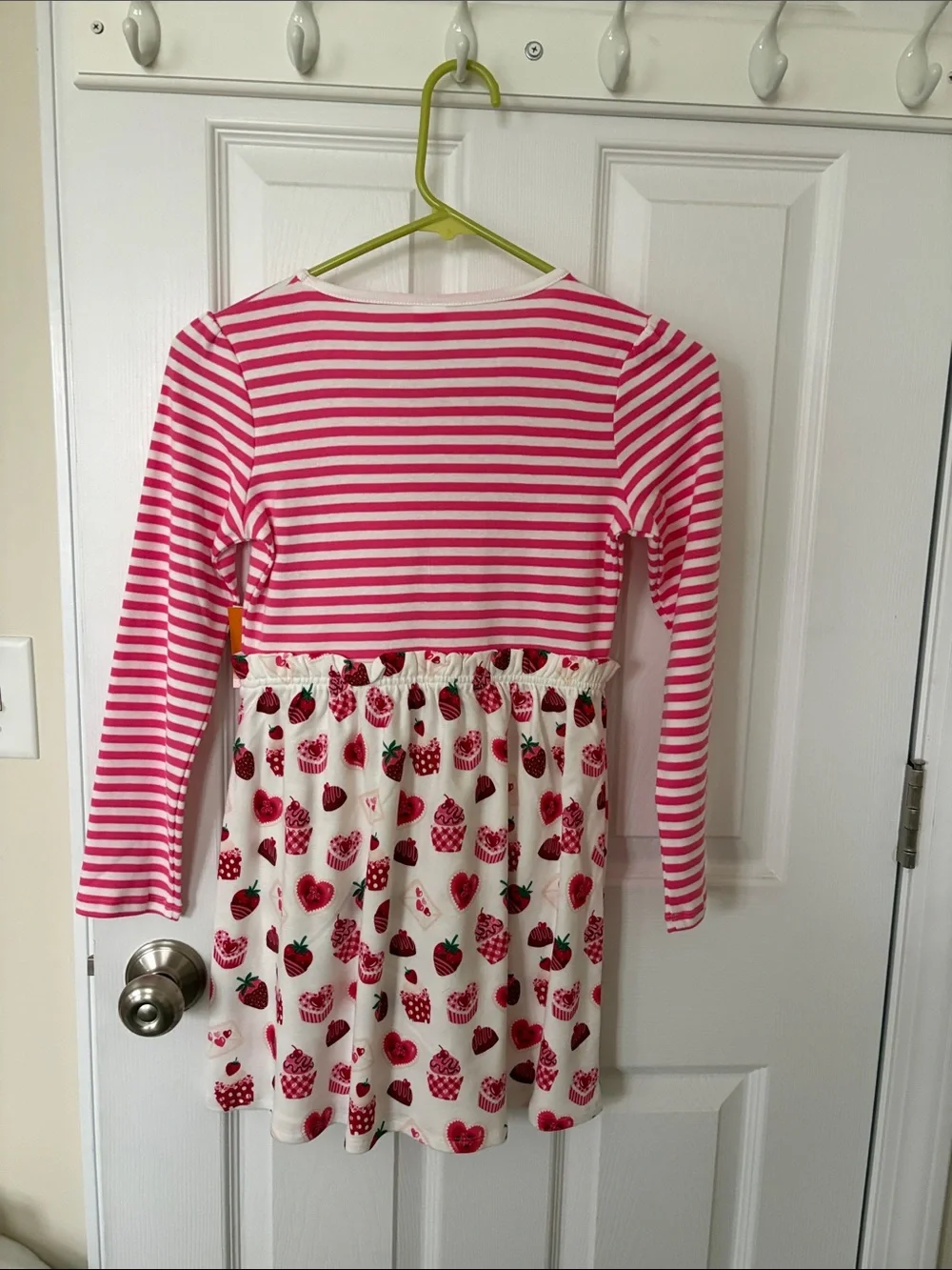 Gymboree Pink & White Striped Cupcake and Strawberry Dress Size 10 Birthday